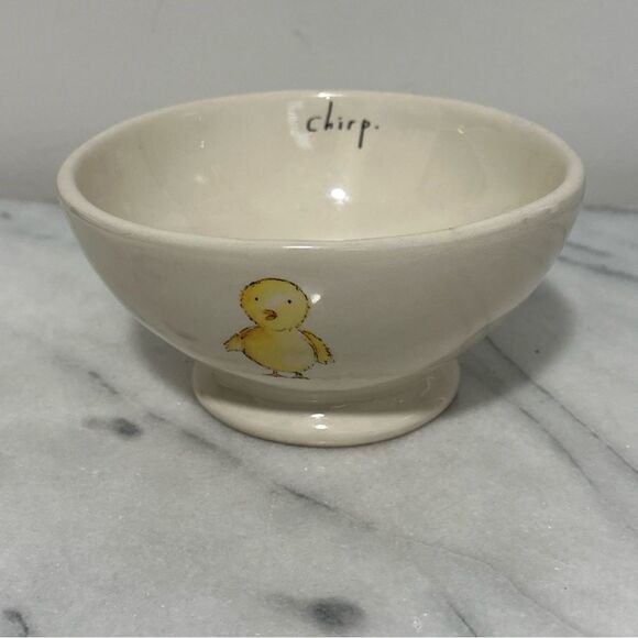 Charming Cream Bowl with Chick Design Rae Dunn chirp VTG - Picture 1 of 12